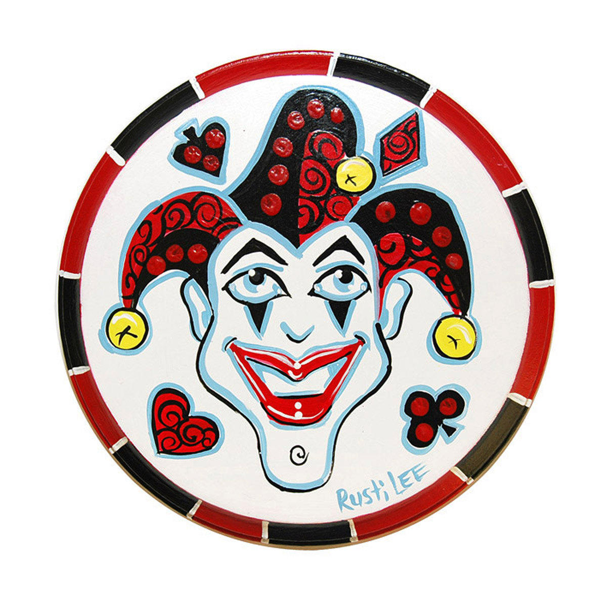 JOKER Poker Chip Round Wall Art CARD SUIT Game Room by RustiLee ...