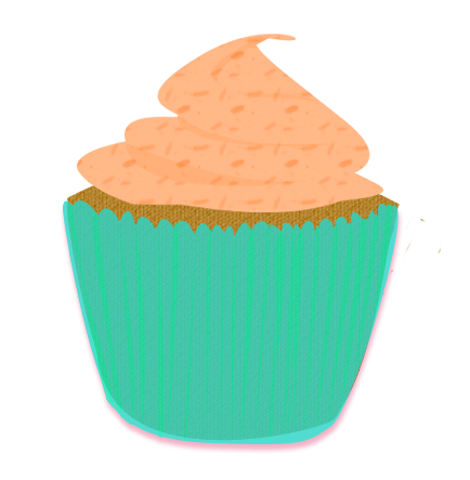 Turquoise Brown Cupcake Clip Art by Wisp-Stock on deviantART