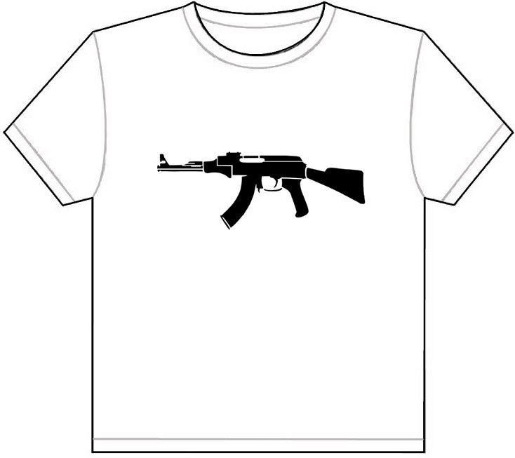 AK 47 Stencil T Shirt Tee Picture Photo Gun Assault Rifle Weapon ...