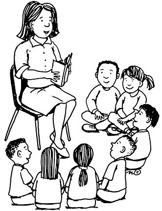 Teacher Reading Clip Art Black And White | Clipart Panda - Free ...