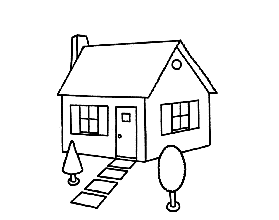 drawings of houses clipart - photo #35