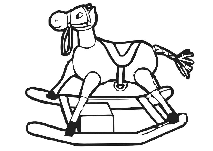 Coloring page rocking horse - img 20406.