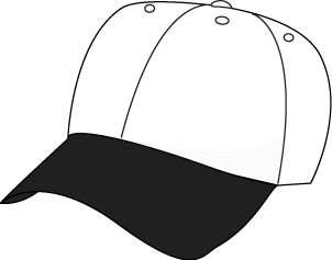 Black and White Baseball Hat Clip Art - Black and White Baseball ...