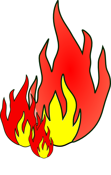 free black and white flame clipart - photo #25