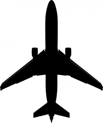 Boeing Plane Silhouette clip art Free vector in Open office ...