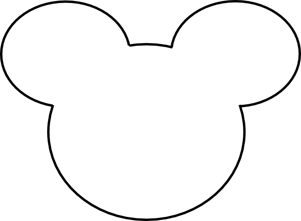 Mickey Mouse Outline Clip Art at Clker.com - vector clip art ...