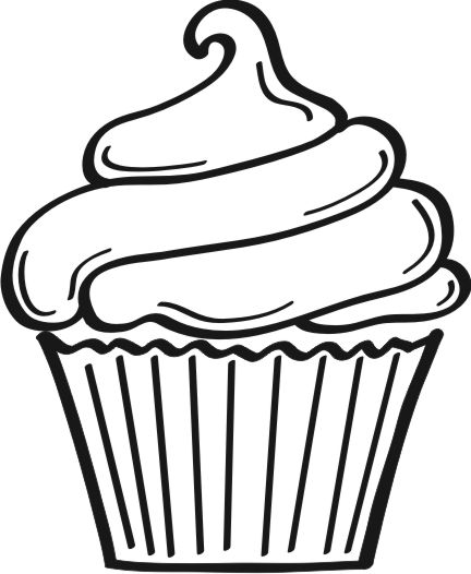 Cupcake Line Drawing - ClipArt Best