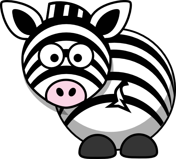 Zebra - Looking Back clip art - vector clip art online, royalty ...