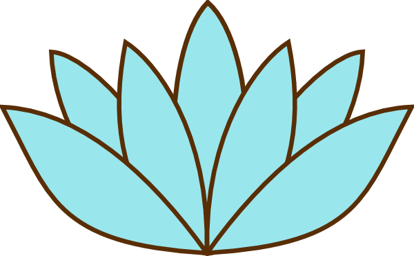 Teal Lotus Flower clip art - vector clip art online, royalty free ...