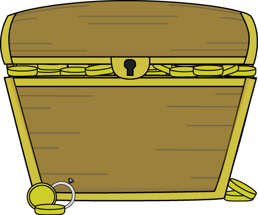Gold Filled Treasure Chest Clip Art - Gold Filled Treasure Chest Image