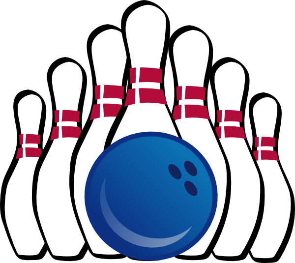 Bowling Ball And Pins clip art - vector clip art online, royalty ...