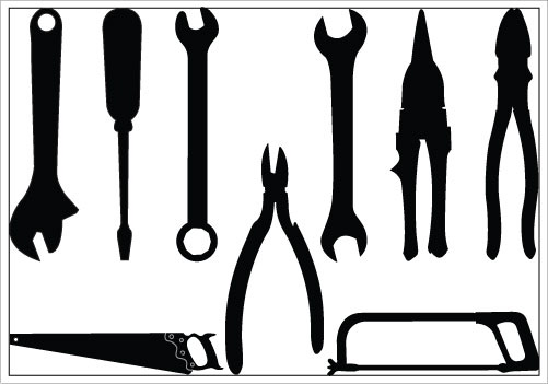 tools clip art free black and white - photo #17