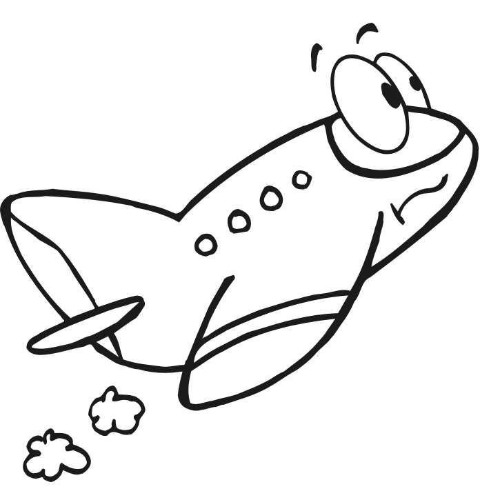 cartoon-airplane-coloring-page ...