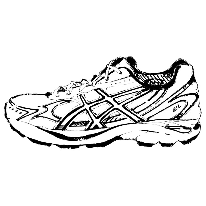 free black and white clip art shoes - photo #49