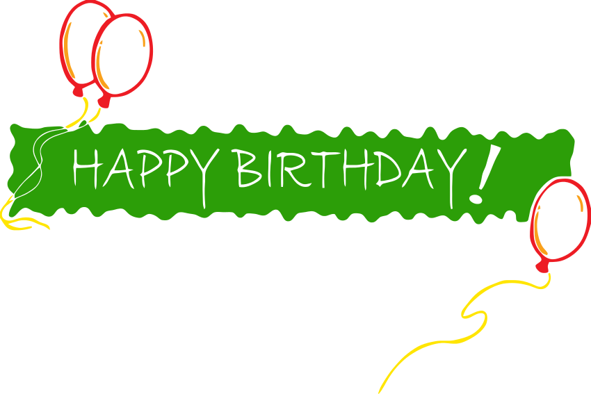 Happy Birthday Banner Green Clip Art Download