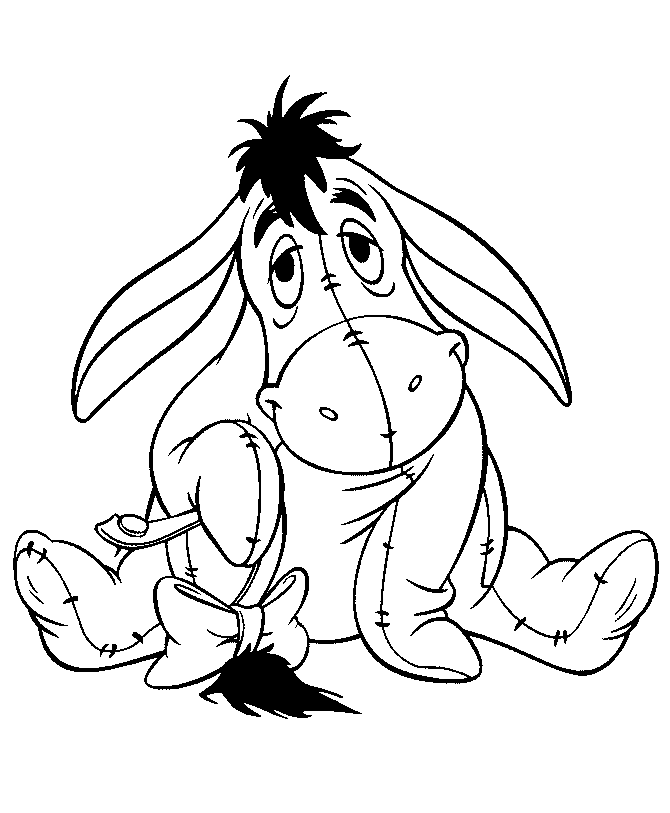 Coloring picture of Eeyore ~ Child Coloring