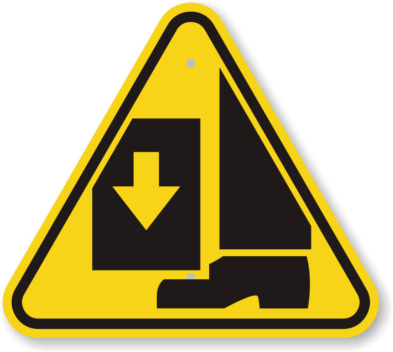 International Crushing Of Toes/Foot Hazard ISO Sign, SKU: IS-2119 ...