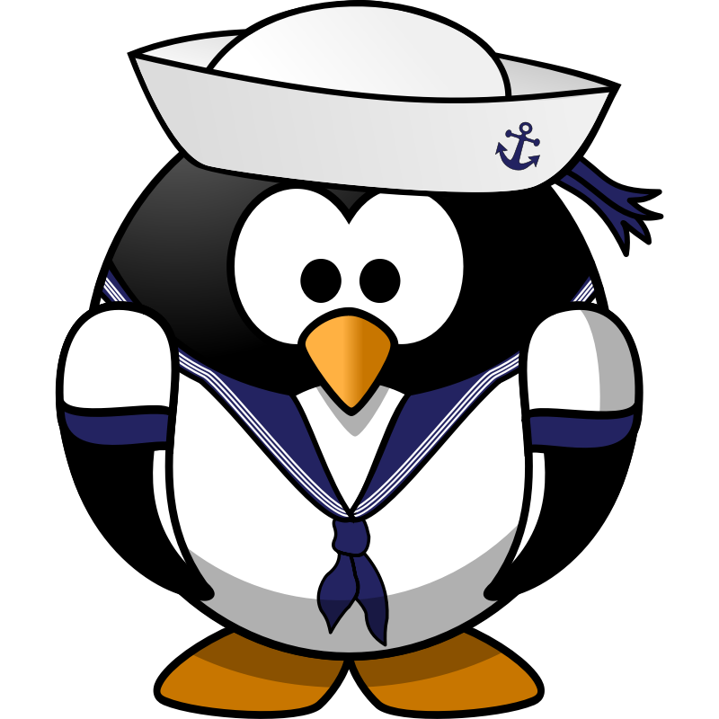 Clipart - Sailor penguin