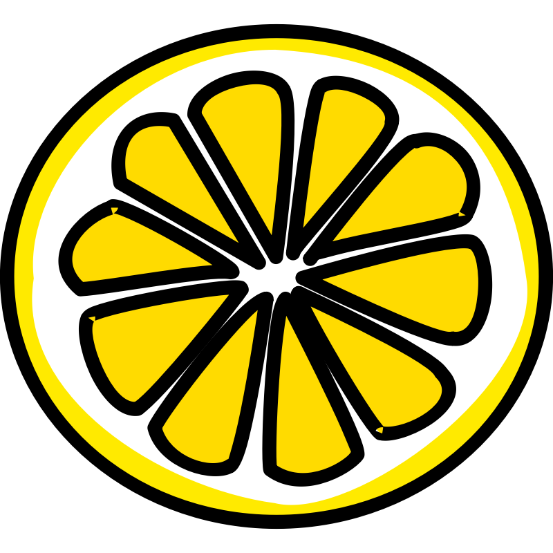Clipart - Sliced lemon