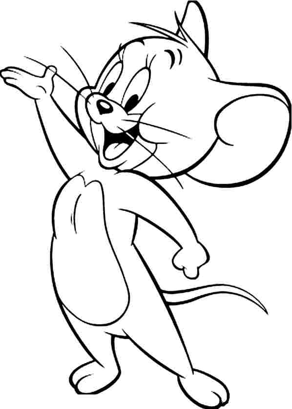 Coloring Pages Cartoon Tom And Jerry Printable Free For Toddler - #
