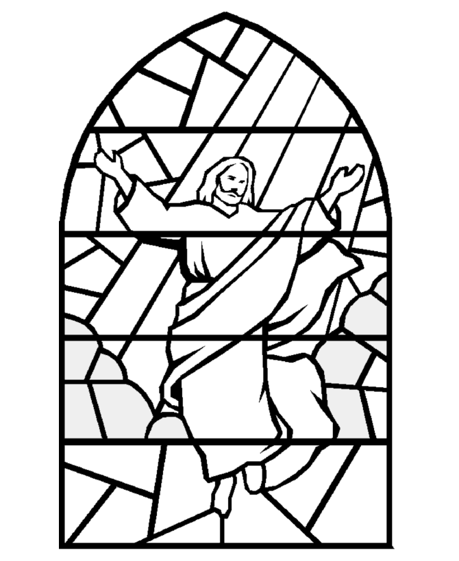 Bible Coloring Pages - Stained Glass Jesus Coloring Pages ...