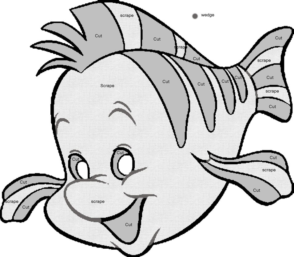 Little Mermaid Flounder Stencil Images & Pictures - Becuo
