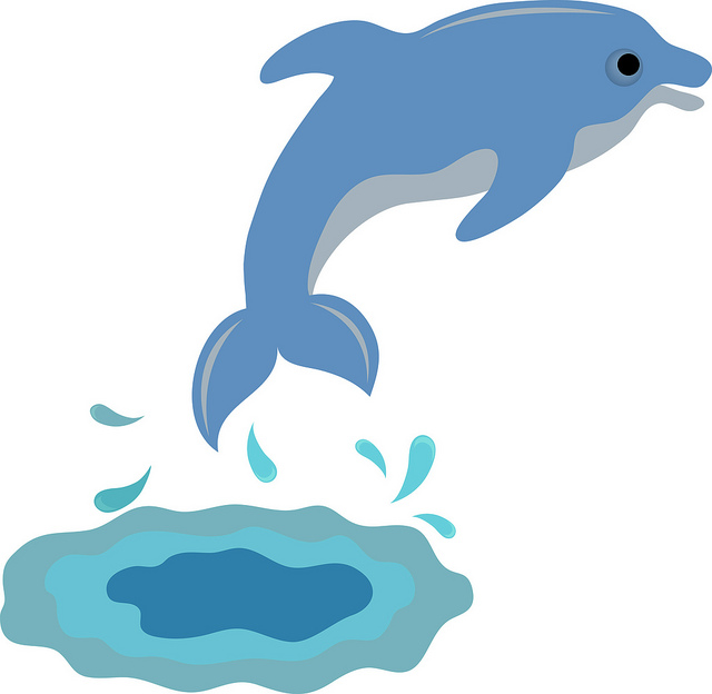 Clip Art Illustration of a Cute Dolphin | Flickr - Photo Sharing!