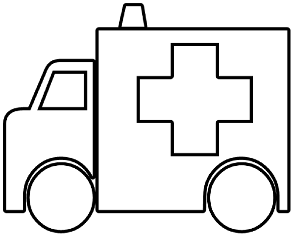 Ambulance Outline clip art - vector clip art online, royalty free ...