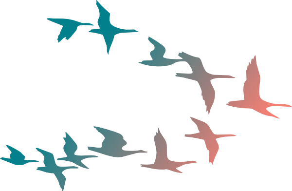 Birds In Flight clip art - vector clip art online, royalty free ...