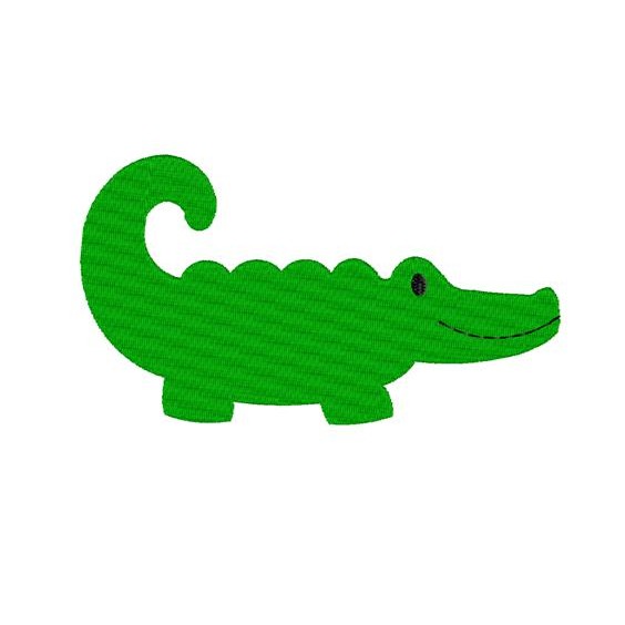 Cute Alligator Embroidery Design