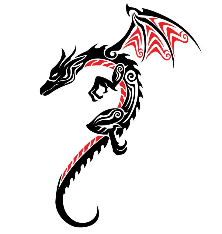 37 Tribal Dragons for Sticker Design Inspiration - UPrinting Blog