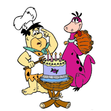Free Dino & Fred Flintstone Birthday Cartoon Clipart - I-Love ...