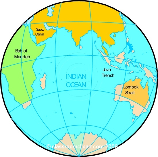 Maps : Indian_Ocean_map_54MA : Classroom Clipart