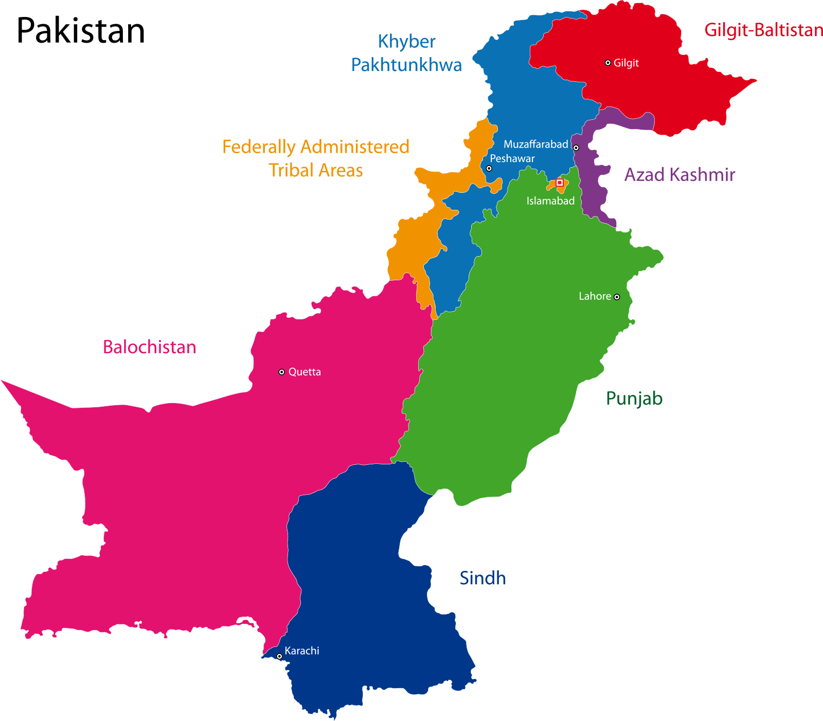 Pakistan Map - Political Pakistan map outline/