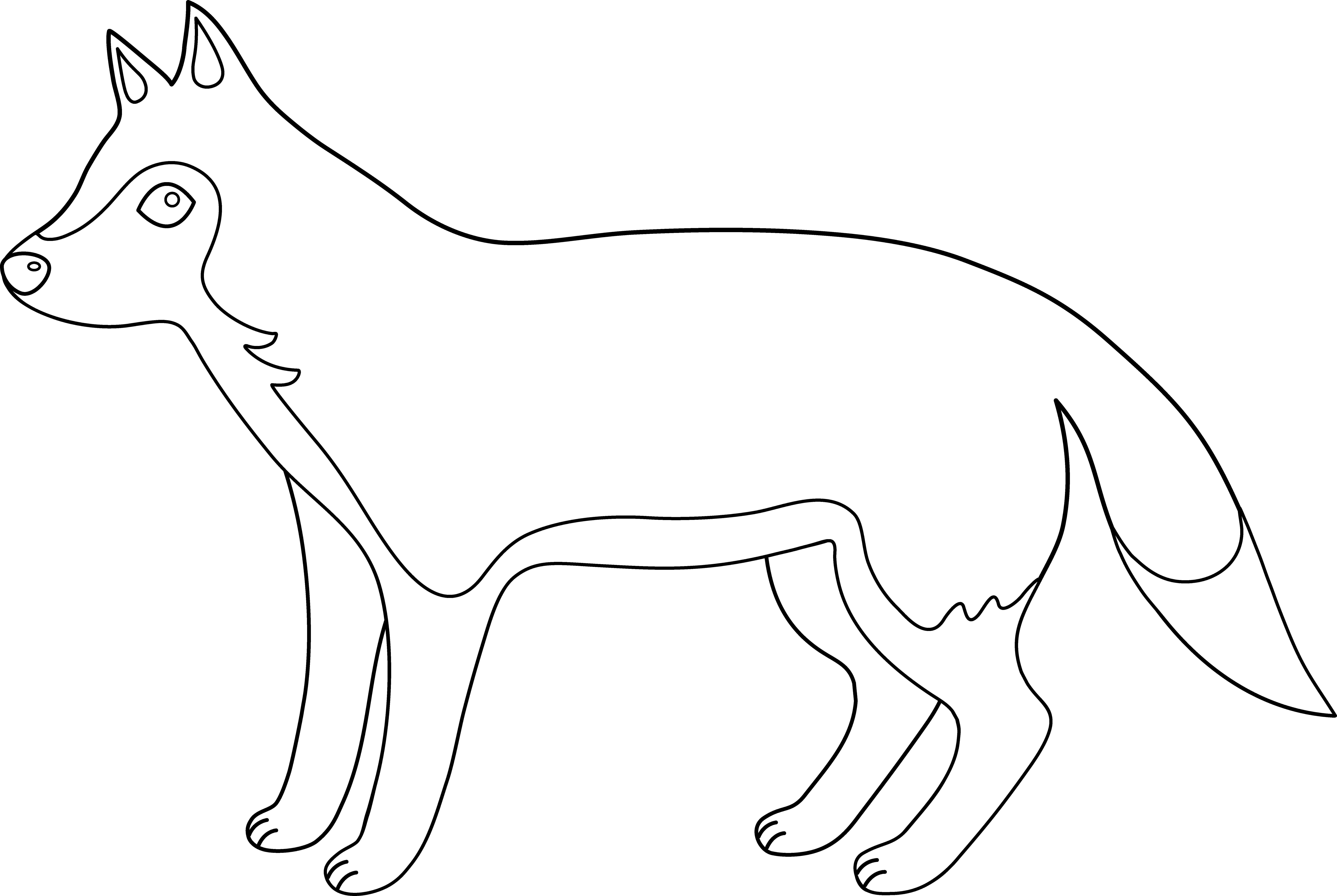 Images For > Wolf Drawing Outline
