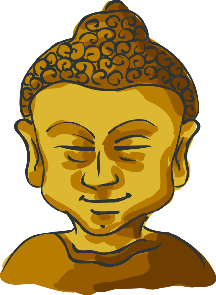 Buddha Head clip art - vector clip art online, royalty free ...