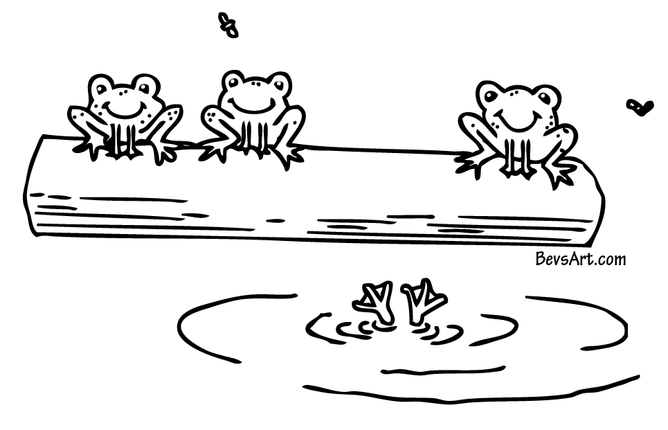 Frogs On A Log | Bev's Art