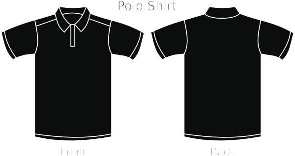 Black Polo Shirt clip art - vector clip art online, royalty free ...