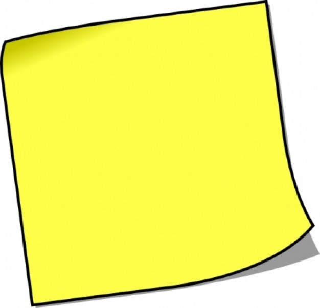 Blank Sticky Note clip art Vector | Free Download