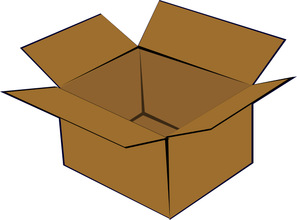 Cardboard Box clip art - vector clip art online, royalty free ...