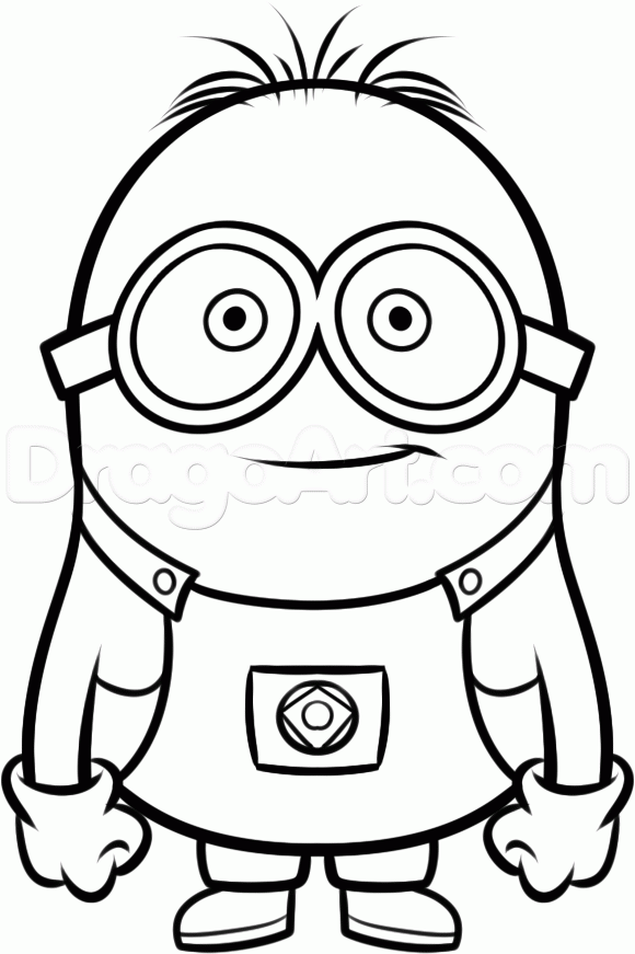 Pix For > Minions Clipart Black And White