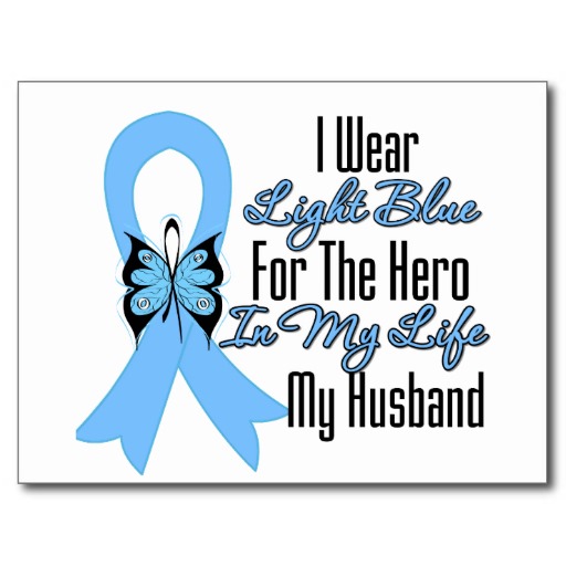 Prostate Cancer Ribbon Hero My Husband Post Cards | Zazzle