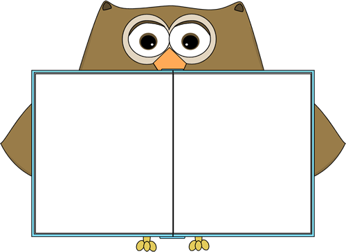 Owl Holding a Book Clip Art - Owl Holding a Book Image