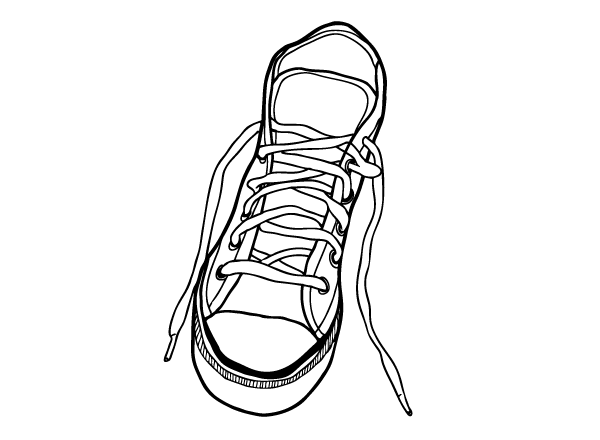 Converse Sneaker Outline Images & Pictures - Becuo