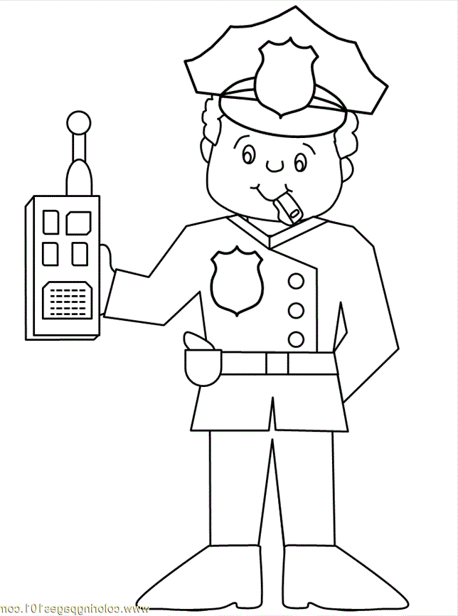 Kids Police Badge - AZ Coloring Pages