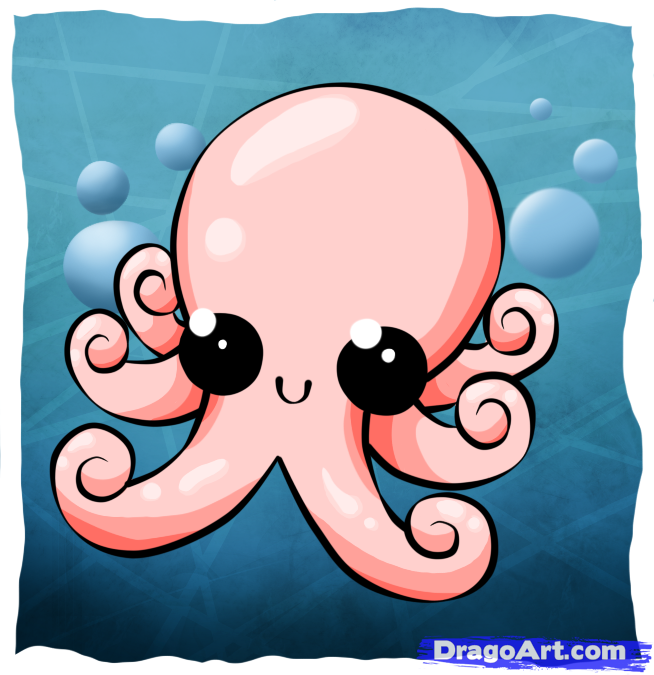 How to Draw a Chibi Octopus, Step by Step, Chibis, Draw Chibi ...