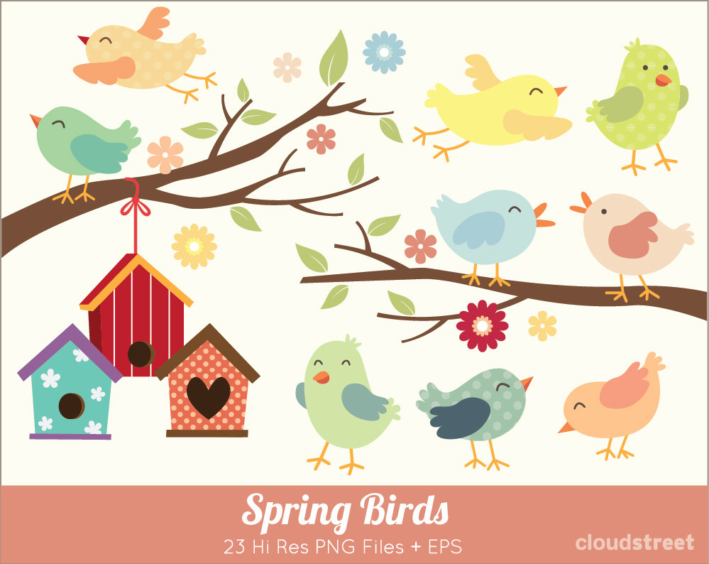 Popular items for spring clipart on Etsy