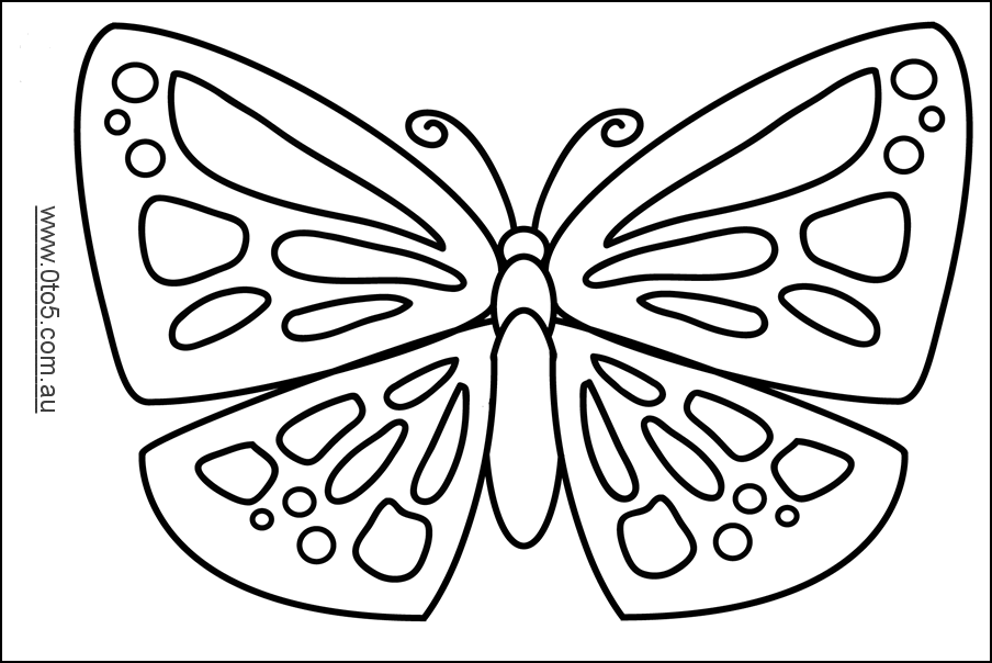 Printable Butterfly Template - AZ Coloring Pages