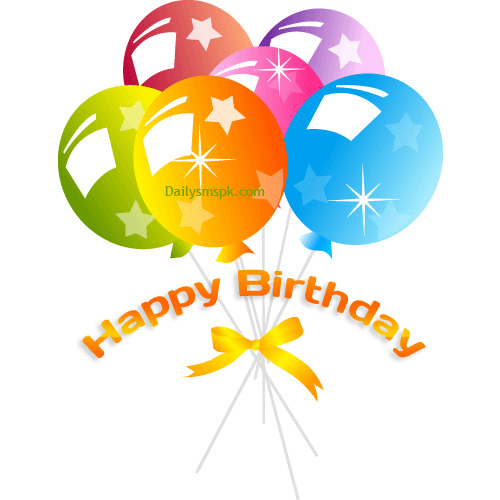 Happy Birthday Balloon Card Wishes, Greetings SMS Message ...