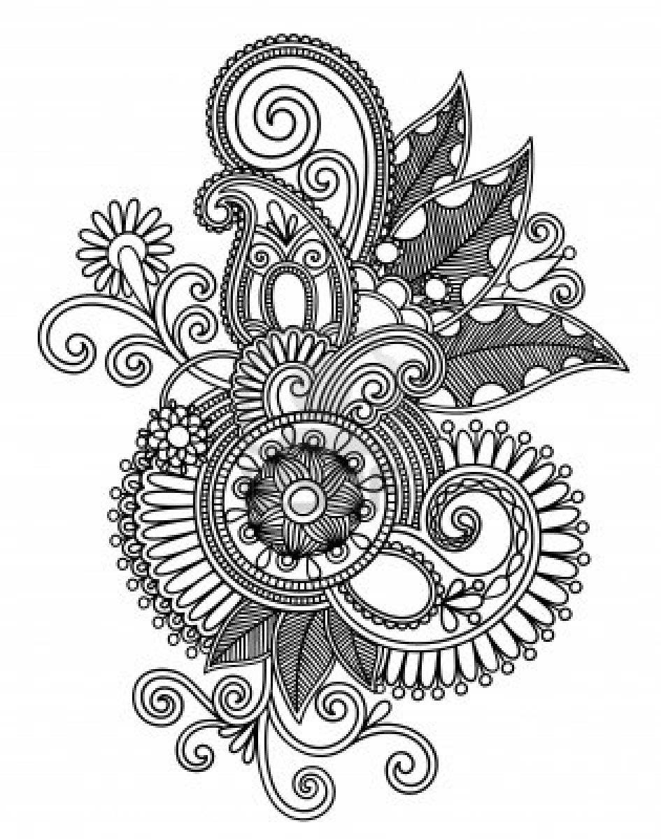 Drawing Art Flower | kids drawing coloring page